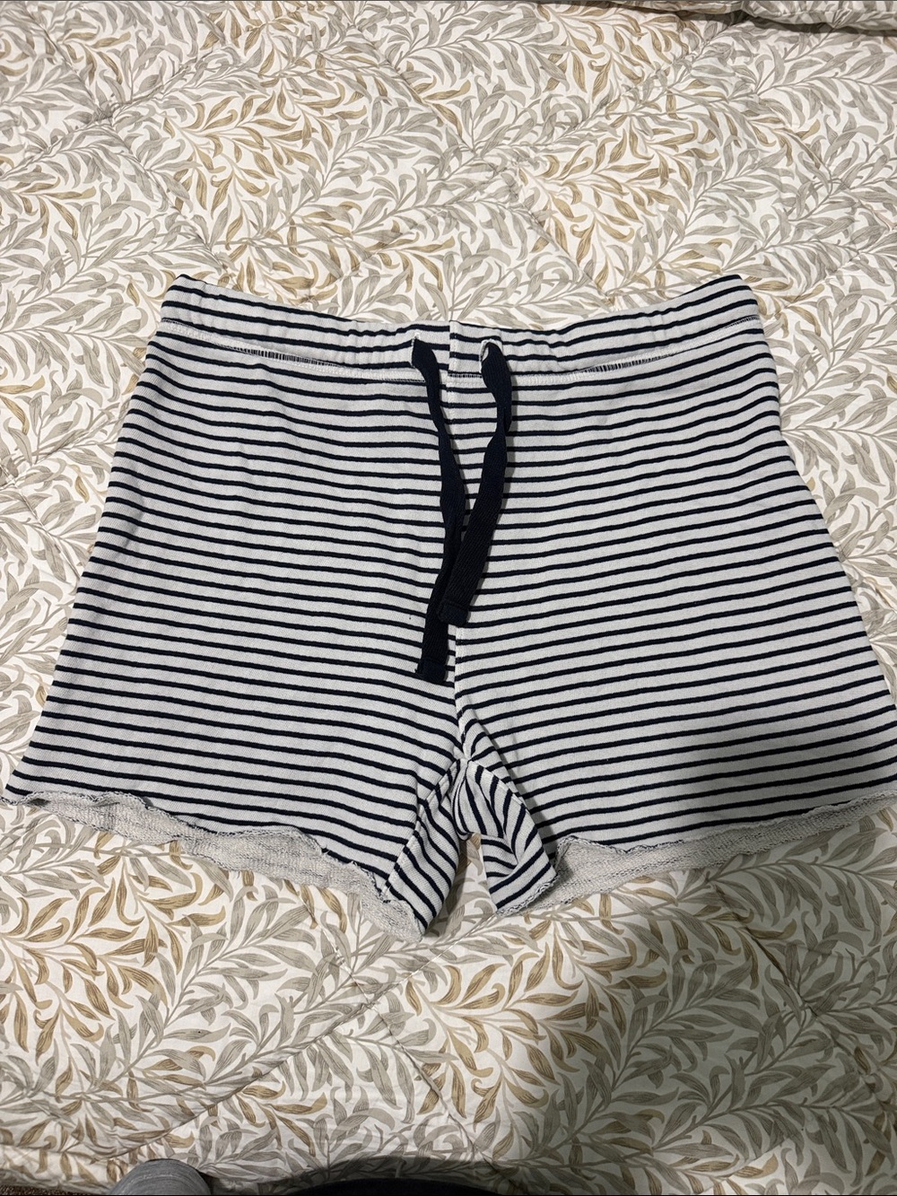Frank & Eileen Black and White Striped Athletic Shorts